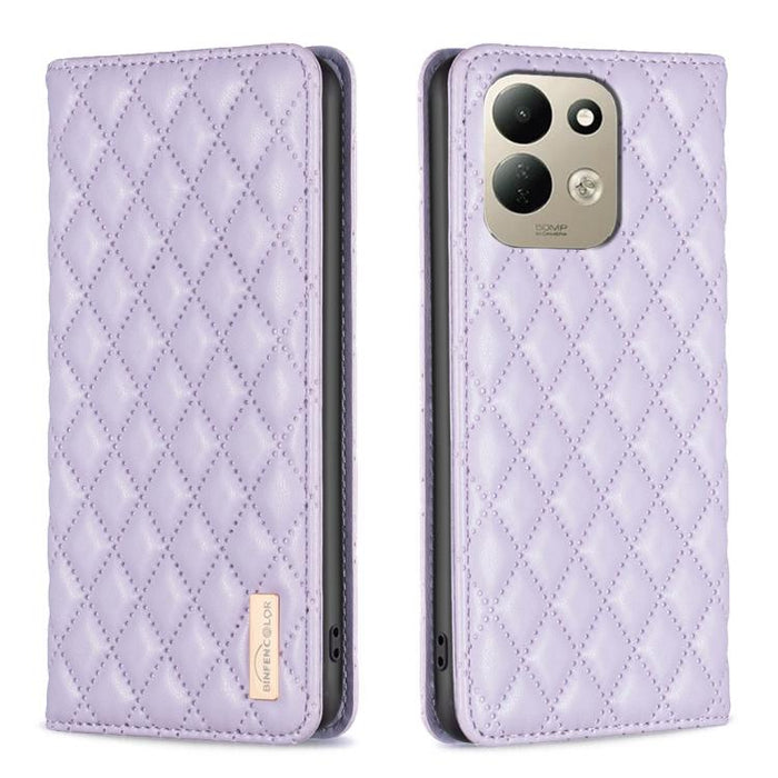 Funda para teléfono con tapa de cuero magnética con diseño de entramado de diamantes, For Redmi K90 Max 5G, For Redmi Note 14 Pro 4G, For Redmi Note 14 4G 163.25mm, For Redmi Note 14 5G, For Redmi Note 14 Pro 5G / Note 14 Pro+ 5G, For Redmi 14C 4G