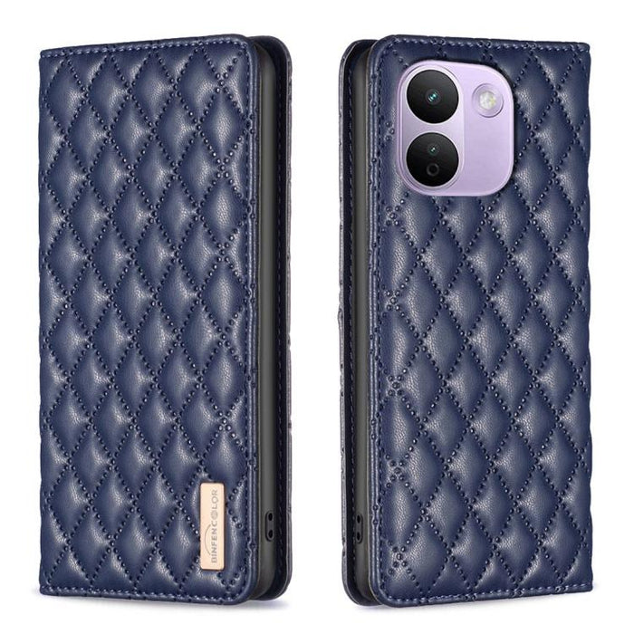 Funda para teléfono con tapa de cuero magnética con diseño de entramado de diamantes, For Redmi K90 Max 5G, For Redmi Note 14 Pro 4G, For Redmi Note 14 4G 163.25mm, For Redmi Note 14 5G, For Redmi Note 14 Pro 5G / Note 14 Pro+ 5G, For Redmi 14C 4G