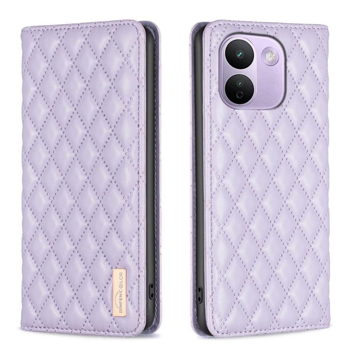 Funda para teléfono con tapa de cuero magnética con diseño de entramado de diamantes, For Redmi K90 Max 5G, For Redmi Note 14 Pro 4G, For Redmi Note 14 4G 163.25mm, For Redmi Note 14 5G, For Redmi Note 14 Pro 5G / Note 14 Pro+ 5G, For Redmi 14C 4G