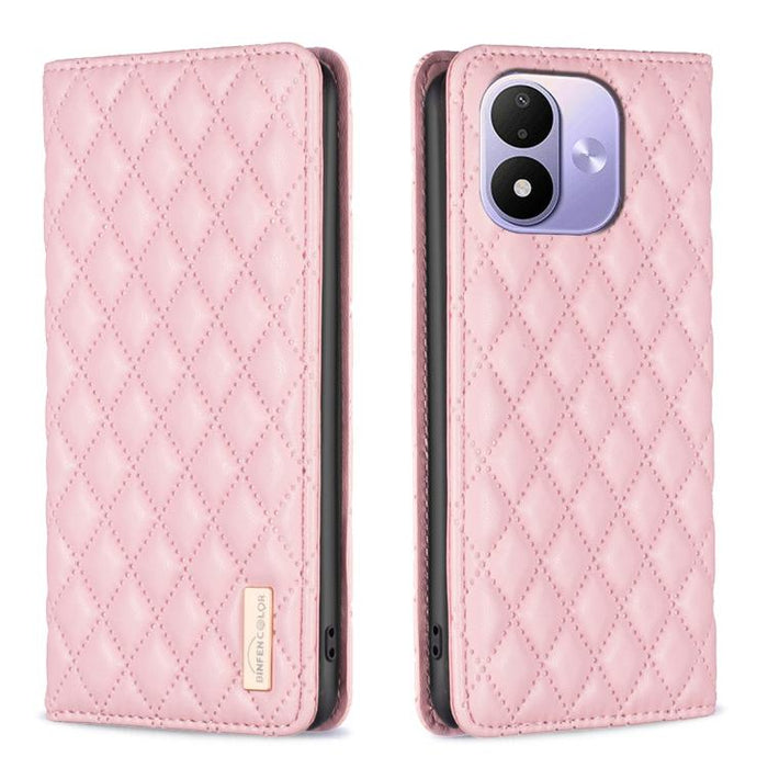 Funda para teléfono con tapa de cuero magnética con diseño de entramado de diamantes, For Redmi K90 Max 5G, For Redmi Note 14 Pro 4G, For Redmi Note 14 4G 163.25mm, For Redmi Note 14 5G, For Redmi Note 14 Pro 5G / Note 14 Pro+ 5G, For Redmi 14C 4G