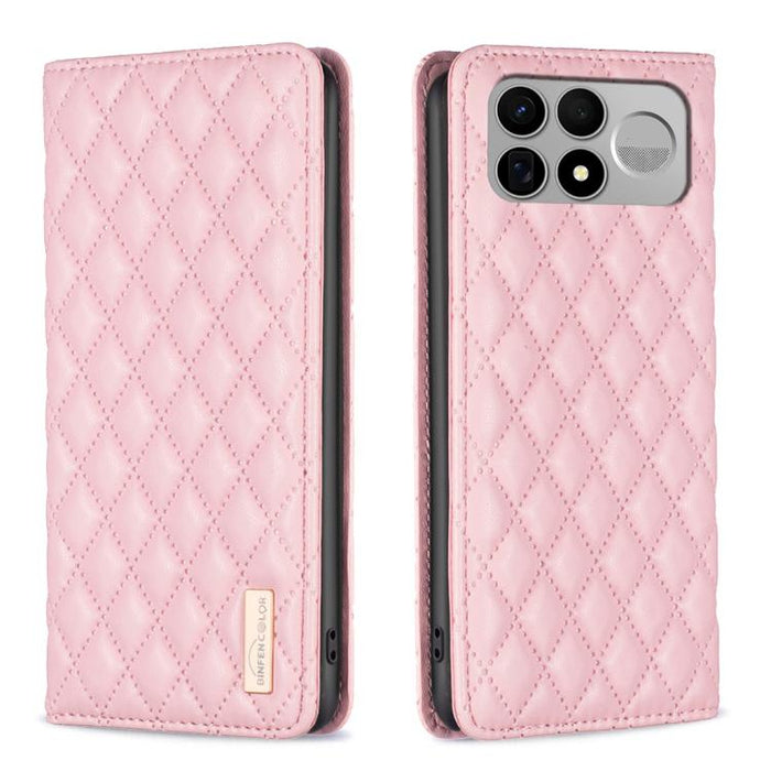 Funda para teléfono con tapa de cuero magnética con diseño de entramado de diamantes, For Redmi K90 Max 5G, For Redmi Note 14 Pro 4G, For Redmi Note 14 4G 163.25mm, For Redmi Note 14 5G, For Redmi Note 14 Pro 5G / Note 14 Pro+ 5G, For Redmi 14C 4G