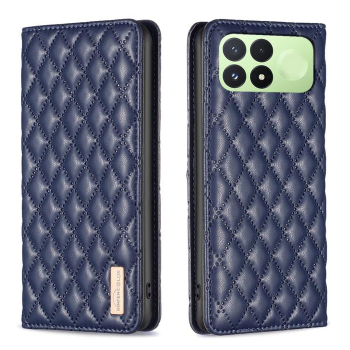Funda para teléfono con tapa de cuero magnética con diseño de entramado de diamantes, For Redmi K90 Max 5G, For Redmi Note 14 Pro 4G, For Redmi Note 14 4G 163.25mm, For Redmi Note 14 5G, For Redmi Note 14 Pro 5G / Note 14 Pro+ 5G, For Redmi 14C 4G