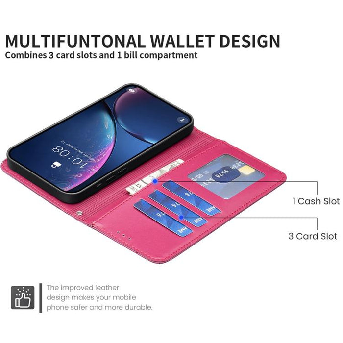 Funda para teléfono de piel con relieve de cuatro hojas, For Redmi K90 Max 5G, For Redmi Note 14 Pro 4G, For Redmi Note 14 4G 163.25mm, For Redmi Note 14 5G, For Redmi Note 14 Pro 5G / Note 14 Pro+ 5G, For Redmi 14C 4G