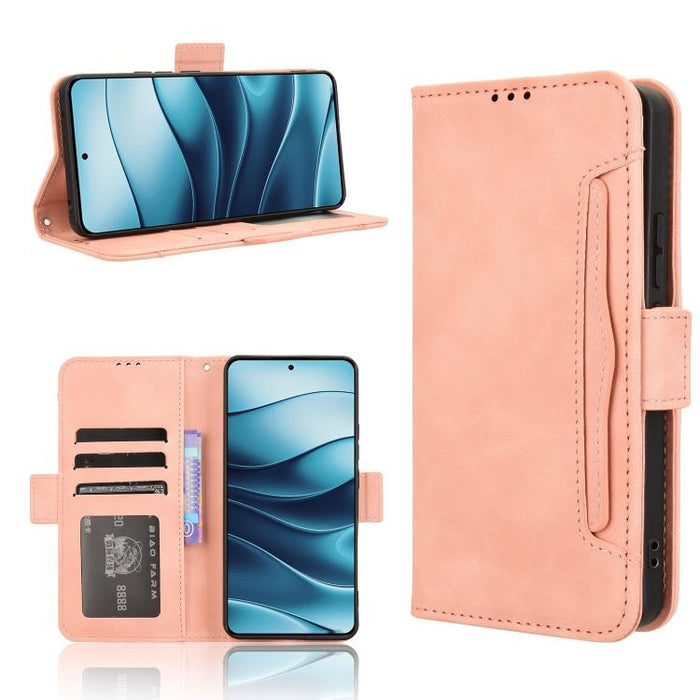 Funda de cuero para teléfono con ranuras para tarjetas y textura de piel de becerro, For Redmi K80 Ultra, For Redmi A5 4G 173.3mm, For Redmi Note 14 4G 164.84mm EU Version, For Redmi Turbo 4 Pro 5G, For Redmi K80 / K80 Pro, For Redmi Note 14 Pro 4G    ...