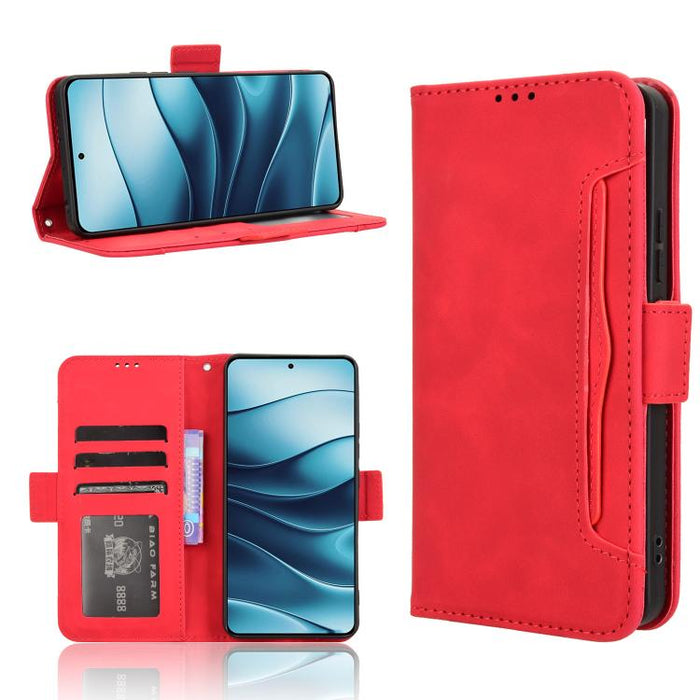 Funda de cuero para teléfono con ranuras para tarjetas y textura de piel de becerro, For Redmi K80 Ultra, For Redmi A5 4G 173.3mm, For Redmi Note 14 4G 164.84mm EU Version, For Redmi Turbo 4 Pro 5G, For Redmi K80 / K80 Pro, For Redmi Note 14 Pro 4G    ...