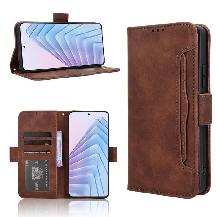 Funda de cuero para teléfono con ranuras para tarjetas y textura de piel de becerro, For Redmi K80 Ultra, For Redmi A5 4G 173.3mm, For Redmi Note 14 4G 164.84mm EU Version, For Redmi Turbo 4 Pro 5G, For Redmi K80 / K80 Pro, For Redmi Note 14 Pro 4G    ...