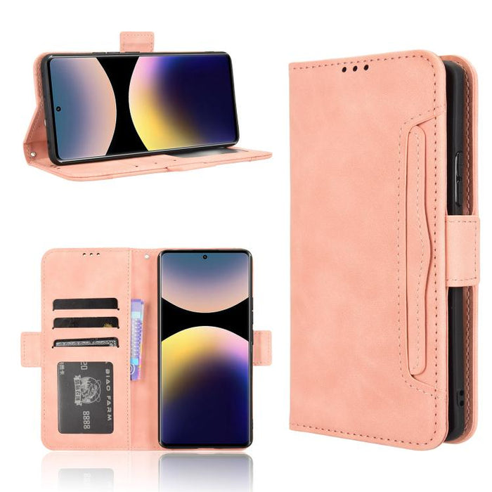 Funda de cuero para teléfono con ranuras para tarjetas y textura de piel de becerro, For Redmi K80 Ultra, For Redmi A5 4G 173.3mm, For Redmi Note 14 4G 164.84mm EU Version, For Redmi Turbo 4 Pro 5G, For Redmi K80 / K80 Pro, For Redmi Note 14 Pro 4G    ...