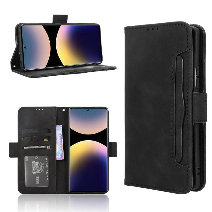 Funda de cuero para teléfono con ranuras para tarjetas y textura de piel de becerro, For Redmi K80 Ultra, For Redmi A5 4G 173.3mm, For Redmi Note 14 4G 164.84mm EU Version, For Redmi Turbo 4 Pro 5G, For Redmi K80 / K80 Pro, For Redmi Note 14 Pro 4G    ...