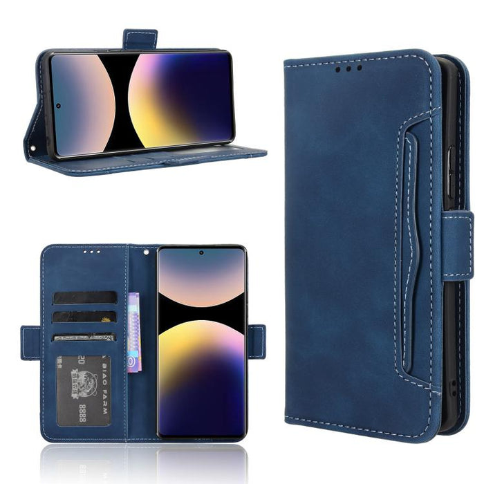 Funda de cuero para teléfono con ranuras para tarjetas y textura de piel de becerro, For Redmi K80 Ultra, For Redmi A5 4G 173.3mm, For Redmi Note 14 4G 164.84mm EU Version, For Redmi Turbo 4 Pro 5G, For Redmi K80 / K80 Pro, For Redmi Note 14 Pro 4G    ...