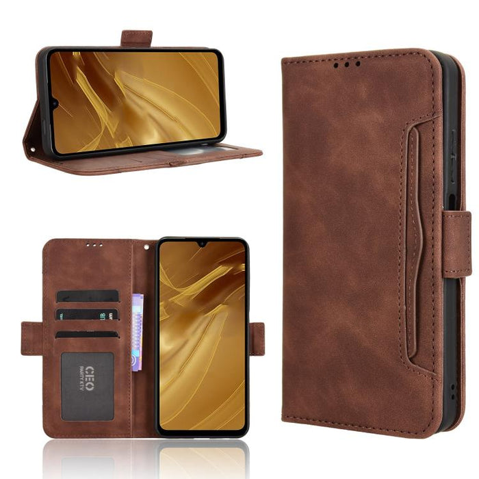 Funda de cuero para teléfono con ranuras para tarjetas y textura de piel de becerro, For Redmi K80 Ultra, For Redmi A5 4G 173.3mm, For Redmi Note 14 4G 164.84mm EU Version, For Redmi Turbo 4 Pro 5G, For Redmi K80 / K80 Pro, For Redmi Note 14 Pro 4G    ...