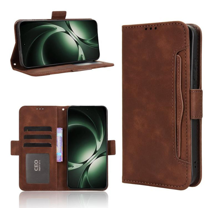 Funda de cuero para teléfono con ranuras para tarjetas y textura de piel de becerro, For Redmi K80 Ultra, For Redmi A5 4G 173.3mm, For Redmi Note 14 4G 164.84mm EU Version, For Redmi Turbo 4 Pro 5G, For Redmi K80 / K80 Pro, For Redmi Note 14 Pro 4G    ...