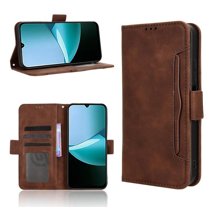 Funda de cuero para teléfono con ranuras para tarjetas y textura de piel de becerro, For Redmi A7 Pro 171mm / Poco C85x 5G, For Redmi 15a 5G / R70 5G / R70m 5G, For Redmi Turbo 5 Max 5G / Poco X8 Pro Max, For Redmi Turbo 5 5G / Poco X8 Pro             ...