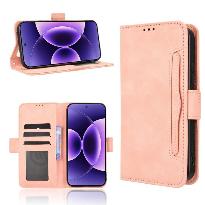 Funda de cuero para teléfono con ranuras para tarjetas y textura de piel de becerro, For Redmi A7 Pro 171mm / Poco C85x 5G, For Redmi 15a 5G / R70 5G / R70m 5G, For Redmi Turbo 5 Max 5G / Poco X8 Pro Max, For Redmi Turbo 5 5G / Poco X8 Pro             ...