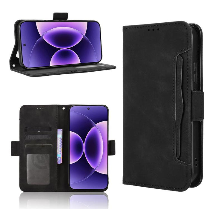 Funda de cuero para teléfono con ranuras para tarjetas y textura de piel de becerro, For Redmi A7 Pro 171mm / Poco C85x 5G, For Redmi 15a 5G / R70 5G / R70m 5G, For Redmi Turbo 5 Max 5G / Poco X8 Pro Max, For Redmi Turbo 5 5G / Poco X8 Pro             ...