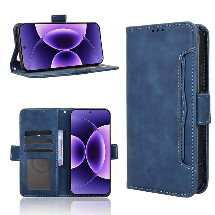 Funda de cuero para teléfono con ranuras para tarjetas y textura de piel de becerro, For Redmi A7 Pro 171mm / Poco C85x 5G, For Redmi 15a 5G / R70 5G / R70m 5G, For Redmi Turbo 5 Max 5G / Poco X8 Pro Max, For Redmi Turbo 5 5G / Poco X8 Pro             ...