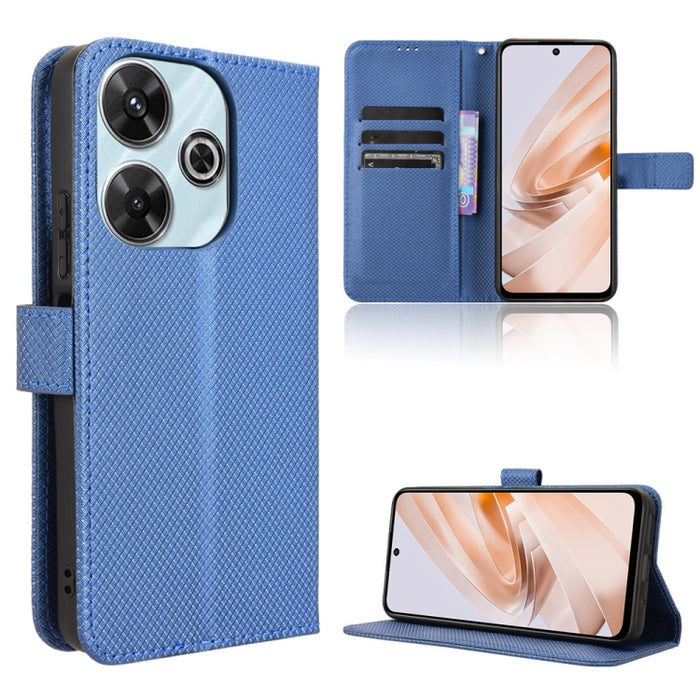 Funda de cuero para teléfono con textura de diamante, For Redmi K80 Ultra, For Redmi A5 4G 173.3mm, For Redmi Note 14 4G 164.84mm EU Version, For Redmi Turbo 4 Pro 5G, For Redmi K80 / K80 Pro, For Redmi Note 14 Pro 4G, For Redmi Note 14 4G Global 163.2...