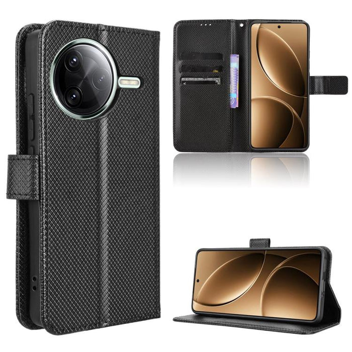 Funda de cuero para teléfono con textura de diamante, For Redmi K80 Ultra, For Redmi A5 4G 173.3mm, For Redmi Note 14 4G 164.84mm EU Version, For Redmi Turbo 4 Pro 5G, For Redmi K80 / K80 Pro, For Redmi Note 14 Pro 4G, For Redmi Note 14 4G Global 163.2...