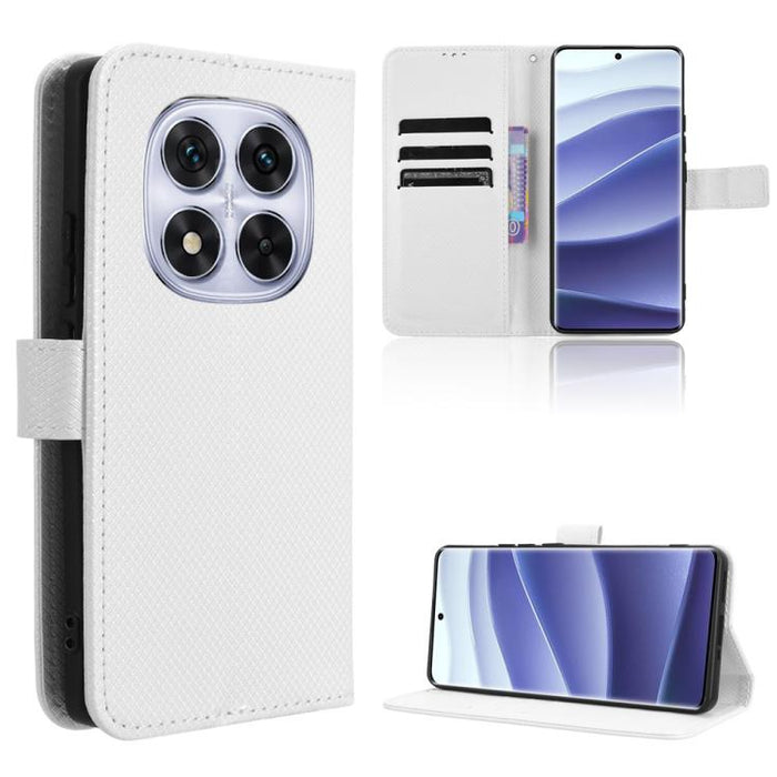 Funda de cuero para teléfono con textura de diamante, For Redmi K80 Ultra, For Redmi A5 4G 173.3mm, For Redmi Note 14 4G 164.84mm EU Version, For Redmi Turbo 4 Pro 5G, For Redmi K80 / K80 Pro, For Redmi Note 14 Pro 4G, For Redmi Note 14 4G Global 163.2...