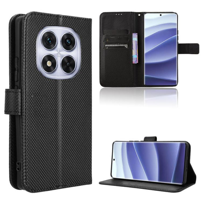 Funda de cuero para teléfono con textura de diamante, For Redmi K80 Ultra, For Redmi A5 4G 173.3mm, For Redmi Note 14 4G 164.84mm EU Version, For Redmi Turbo 4 Pro 5G, For Redmi K80 / K80 Pro, For Redmi Note 14 Pro 4G, For Redmi Note 14 4G Global 163.2...