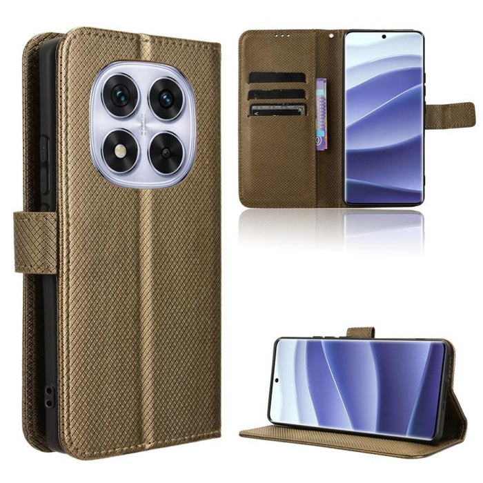 Funda de cuero para teléfono con textura de diamante, For Redmi K80 Ultra, For Redmi A5 4G 173.3mm, For Redmi Note 14 4G 164.84mm EU Version, For Redmi Turbo 4 Pro 5G, For Redmi K80 / K80 Pro, For Redmi Note 14 Pro 4G, For Redmi Note 14 4G Global 163.2...