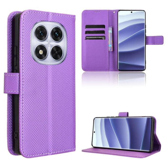 Funda de cuero para teléfono con textura de diamante, For Redmi K80 Ultra, For Redmi A5 4G 173.3mm, For Redmi Note 14 4G 164.84mm EU Version, For Redmi Turbo 4 Pro 5G, For Redmi K80 / K80 Pro, For Redmi Note 14 Pro 4G, For Redmi Note 14 4G Global 163.2...