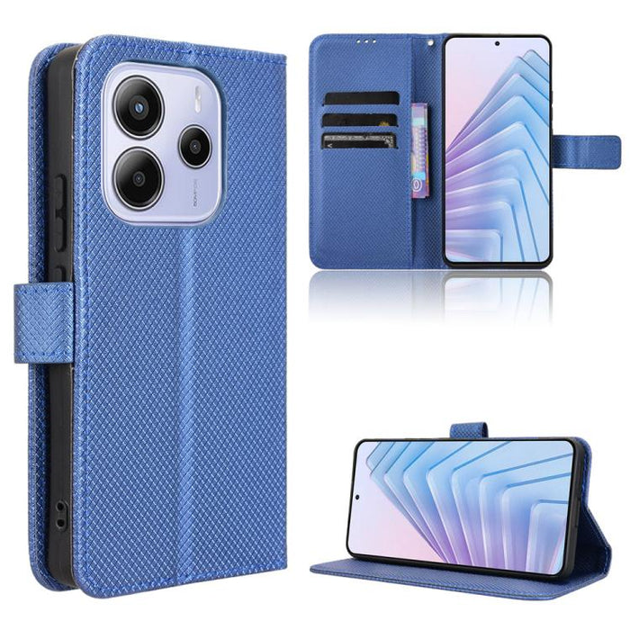 Funda de cuero para teléfono con textura de diamante, For Redmi K80 Ultra, For Redmi A5 4G 173.3mm, For Redmi Note 14 4G 164.84mm EU Version, For Redmi Turbo 4 Pro 5G, For Redmi K80 / K80 Pro, For Redmi Note 14 Pro 4G, For Redmi Note 14 4G Global 163.2...
