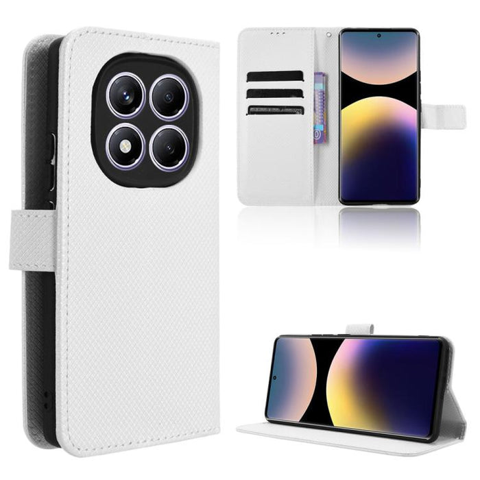 Funda de cuero para teléfono con textura de diamante, For Redmi K80 Ultra, For Redmi A5 4G 173.3mm, For Redmi Note 14 4G 164.84mm EU Version, For Redmi Turbo 4 Pro 5G, For Redmi K80 / K80 Pro, For Redmi Note 14 Pro 4G, For Redmi Note 14 4G Global 163.2...