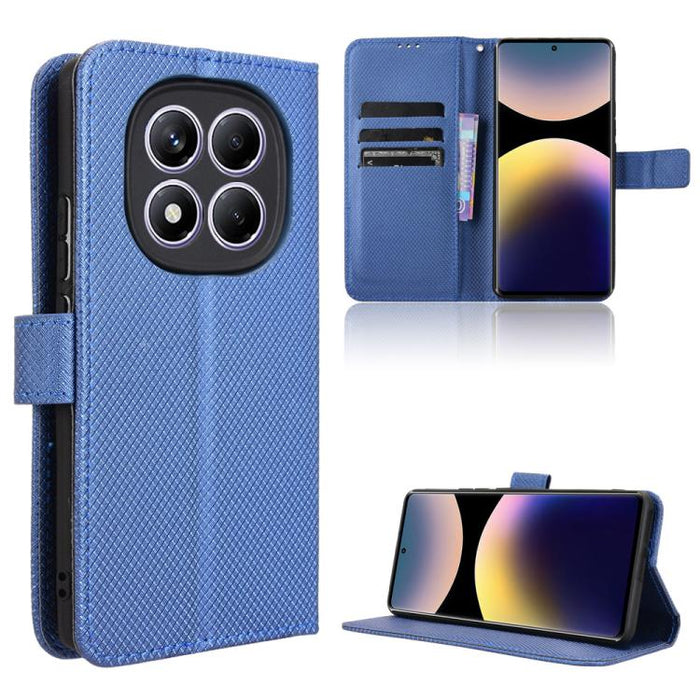 Funda de cuero para teléfono con textura de diamante, For Redmi K80 Ultra, For Redmi A5 4G 173.3mm, For Redmi Note 14 4G 164.84mm EU Version, For Redmi Turbo 4 Pro 5G, For Redmi K80 / K80 Pro, For Redmi Note 14 Pro 4G, For Redmi Note 14 4G Global 163.2...