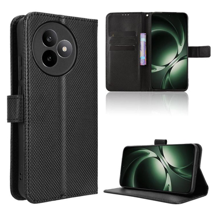 Funda de cuero para teléfono con textura de diamante, For Redmi K80 Ultra, For Redmi A5 4G 173.3mm, For Redmi Note 14 4G 164.84mm EU Version, For Redmi Turbo 4 Pro 5G, For Redmi K80 / K80 Pro, For Redmi Note 14 Pro 4G, For Redmi Note 14 4G Global 163.2...