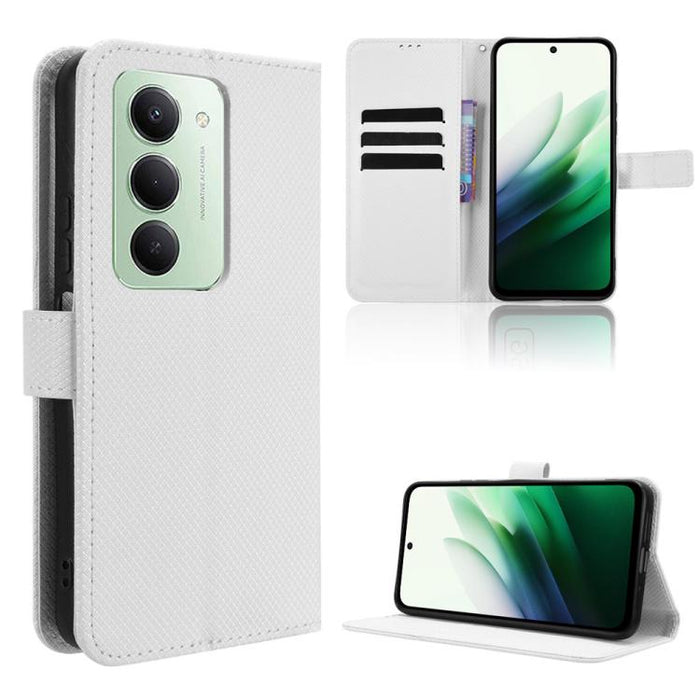 Funda de cuero para teléfono con textura de diamante, For Redmi A7 Pro 171mm / Poco C85x 5G, For Redmi 15a 5G / R70 5G / R70m 5G, For Xiaomi 17T 5G, For Redmi Turbo 5 Max 5G / Poco X8 Pro Max, For Redmi Turbo 5 5G / Poco X8 Pro                         ...