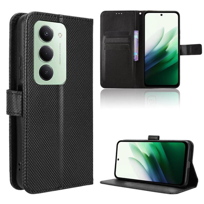 Funda de cuero para teléfono con textura de diamante, For Redmi A7 Pro 171mm / Poco C85x 5G, For Redmi 15a 5G / R70 5G / R70m 5G, For Xiaomi 17T 5G, For Redmi Turbo 5 Max 5G / Poco X8 Pro Max, For Redmi Turbo 5 5G / Poco X8 Pro                         ...