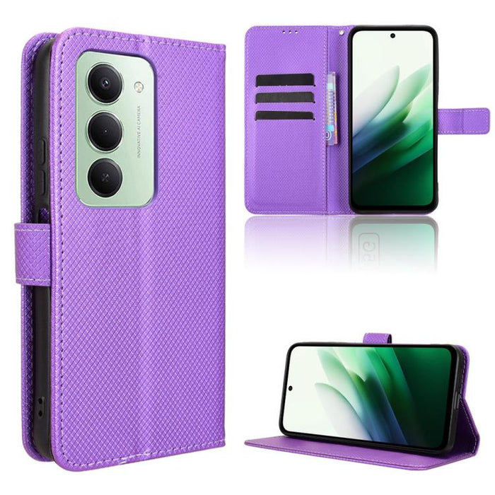 Funda de cuero para teléfono con textura de diamante, For Redmi A7 Pro 171mm / Poco C85x 5G, For Redmi 15a 5G / R70 5G / R70m 5G, For Xiaomi 17T 5G, For Redmi Turbo 5 Max 5G / Poco X8 Pro Max, For Redmi Turbo 5 5G / Poco X8 Pro                         ...