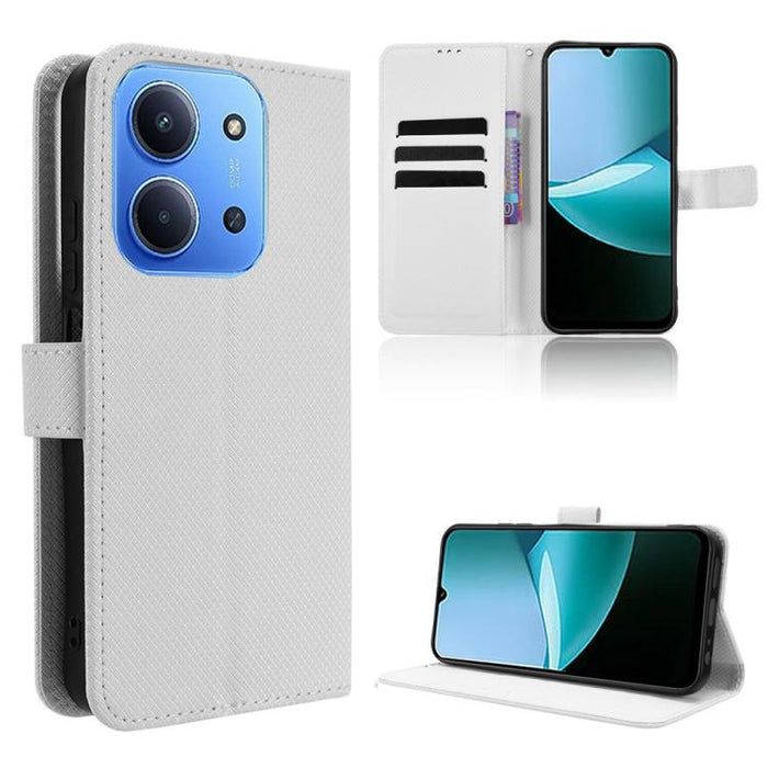 Funda de cuero para teléfono con textura de diamante, For Redmi A7 Pro 171mm / Poco C85x 5G, For Redmi 15a 5G / R70 5G / R70m 5G, For Xiaomi 17T 5G, For Redmi Turbo 5 Max 5G / Poco X8 Pro Max, For Redmi Turbo 5 5G / Poco X8 Pro                         ...