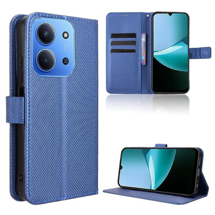 Funda de cuero para teléfono con textura de diamante, For Redmi A7 Pro 171mm / Poco C85x 5G, For Redmi 15a 5G / R70 5G / R70m 5G, For Xiaomi 17T 5G, For Redmi Turbo 5 Max 5G / Poco X8 Pro Max, For Redmi Turbo 5 5G / Poco X8 Pro                         ...