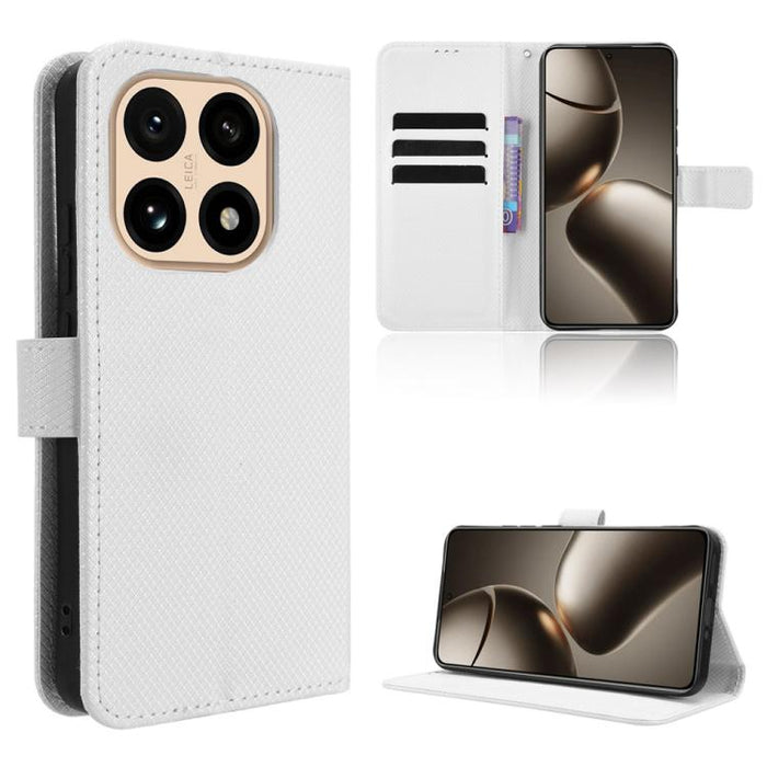 Funda de cuero para teléfono con textura de diamante, For Redmi K80 Ultra, For Redmi A5 4G 173.3mm, For Redmi Note 14 4G 164.84mm EU Version, For Redmi Turbo 4 Pro 5G, For Redmi K80 / K80 Pro, For Redmi Note 14 Pro 4G, For Redmi Note 14 4G Global 163.2...