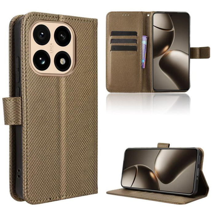 Funda de cuero para teléfono con textura de diamante, For Redmi K80 Ultra, For Redmi A5 4G 173.3mm, For Redmi Note 14 4G 164.84mm EU Version, For Redmi Turbo 4 Pro 5G, For Redmi K80 / K80 Pro, For Redmi Note 14 Pro 4G, For Redmi Note 14 4G Global 163.2...