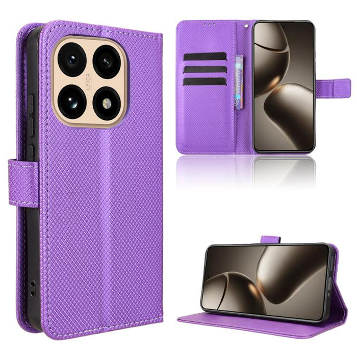Funda de cuero para teléfono con textura de diamante, For Redmi K80 Ultra, For Redmi A5 4G 173.3mm, For Redmi Note 14 4G 164.84mm EU Version, For Redmi Turbo 4 Pro 5G, For Redmi K80 / K80 Pro, For Redmi Note 14 Pro 4G, For Redmi Note 14 4G Global 163.2...