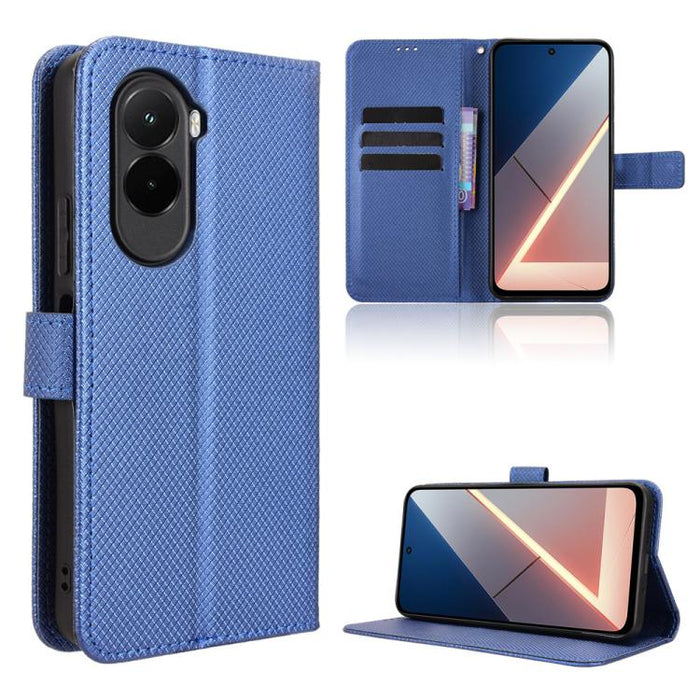 Funda de cuero para teléfono con textura de diamante, For Redmi A7 Pro 171mm / Poco C85x 5G, For Redmi 15a 5G / R70 5G / R70m 5G, For Xiaomi 17T 5G, For Redmi Turbo 5 Max 5G / Poco X8 Pro Max, For Redmi Turbo 5 5G / Poco X8 Pro                         ...