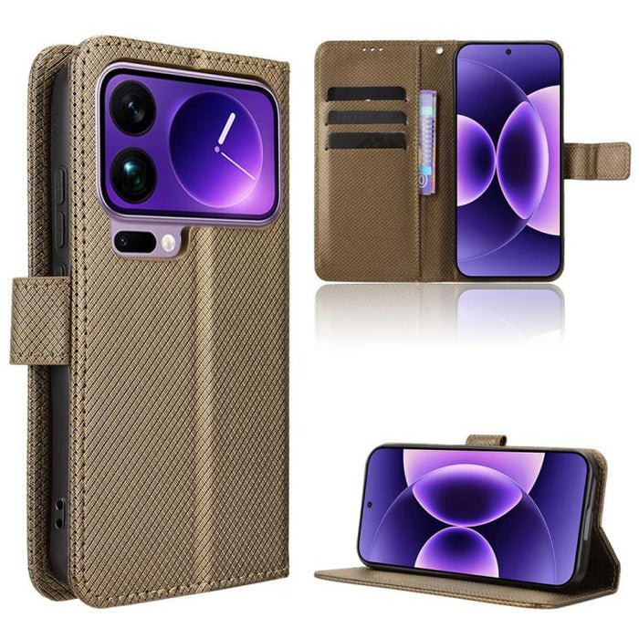 Funda de cuero para teléfono con textura de diamante, For Redmi A7 Pro 171mm / Poco C85x 5G, For Redmi 15a 5G / R70 5G / R70m 5G, For Xiaomi 17T 5G, For Redmi Turbo 5 Max 5G / Poco X8 Pro Max, For Redmi Turbo 5 5G / Poco X8 Pro                         ...