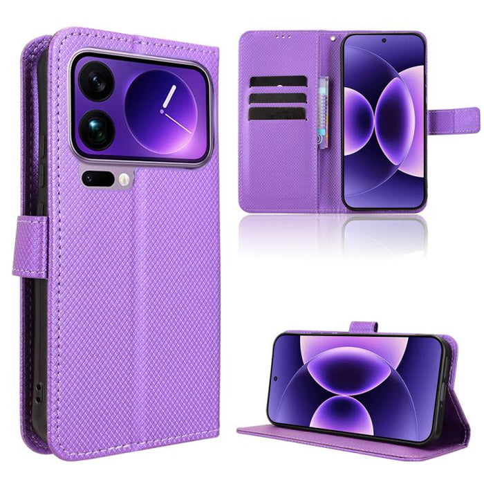 Funda de cuero para teléfono con textura de diamante, For Redmi A7 Pro 171mm / Poco C85x 5G, For Redmi 15a 5G / R70 5G / R70m 5G, For Xiaomi 17T 5G, For Redmi Turbo 5 Max 5G / Poco X8 Pro Max, For Redmi Turbo 5 5G / Poco X8 Pro                         ...