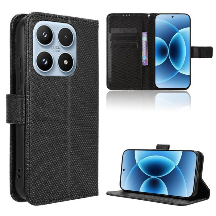 Funda de cuero para teléfono con textura de diamante, For Redmi A7 Pro 171mm / Poco C85x 5G, For Redmi 15a 5G / R70 5G / R70m 5G, For Xiaomi 17T 5G, For Redmi Turbo 5 Max 5G / Poco X8 Pro Max, For Redmi Turbo 5 5G / Poco X8 Pro                         ...