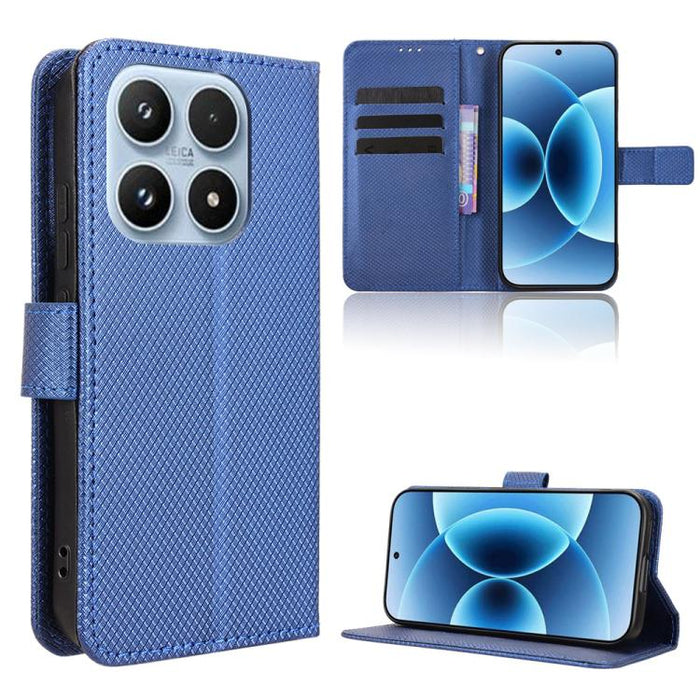 Funda de cuero para teléfono con textura de diamante, For Redmi A7 Pro 171mm / Poco C85x 5G, For Redmi 15a 5G / R70 5G / R70m 5G, For Xiaomi 17T 5G, For Redmi Turbo 5 Max 5G / Poco X8 Pro Max, For Redmi Turbo 5 5G / Poco X8 Pro                         ...