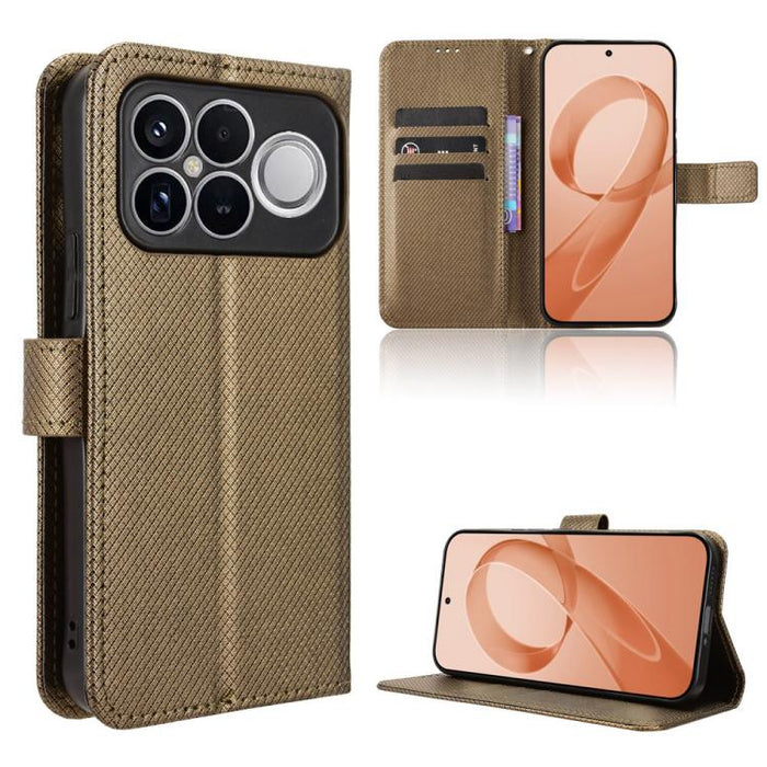 Funda de cuero para teléfono con textura de diamante, For Redmi A7 Pro 171mm / Poco C85x 5G, For Redmi 15a 5G / R70 5G / R70m 5G, For Xiaomi 17T 5G, For Redmi Turbo 5 Max 5G / Poco X8 Pro Max, For Redmi Turbo 5 5G / Poco X8 Pro                         ...