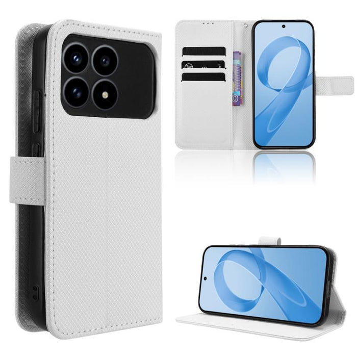 Funda de cuero para teléfono con textura de diamante, For Redmi A7 Pro 171mm / Poco C85x 5G, For Redmi 15a 5G / R70 5G / R70m 5G, For Xiaomi 17T 5G, For Redmi Turbo 5 Max 5G / Poco X8 Pro Max, For Redmi Turbo 5 5G / Poco X8 Pro                         ...