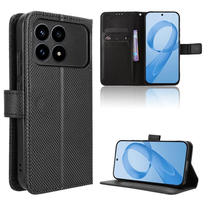 Funda de cuero para teléfono con textura de diamante, For Redmi A7 Pro 171mm / Poco C85x 5G, For Redmi 15a 5G / R70 5G / R70m 5G, For Xiaomi 17T 5G, For Redmi Turbo 5 Max 5G / Poco X8 Pro Max, For Redmi Turbo 5 5G / Poco X8 Pro                         ...
