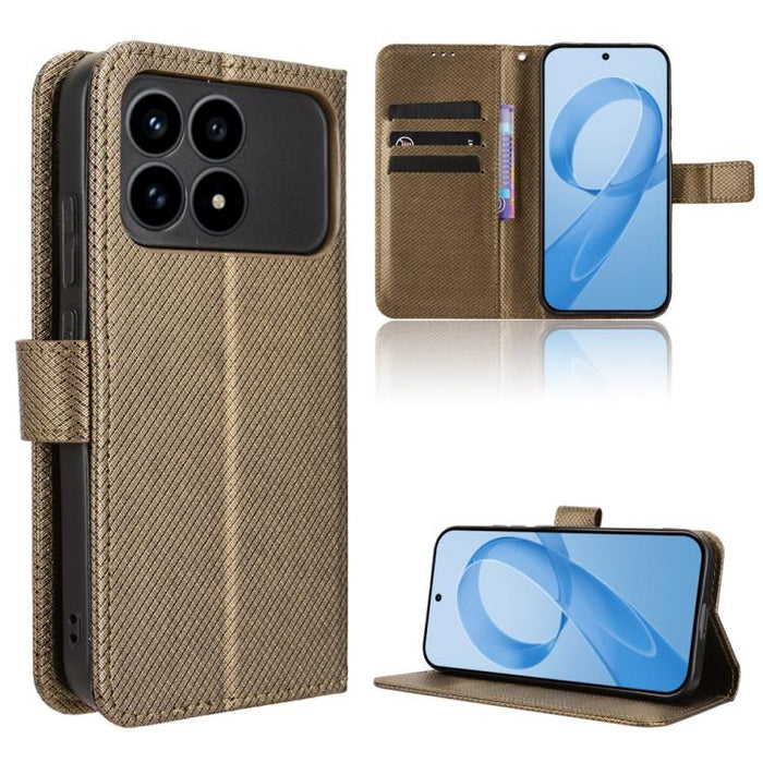 Funda de cuero para teléfono con textura de diamante, For Redmi A7 Pro 171mm / Poco C85x 5G, For Redmi 15a 5G / R70 5G / R70m 5G, For Xiaomi 17T 5G, For Redmi Turbo 5 Max 5G / Poco X8 Pro Max, For Redmi Turbo 5 5G / Poco X8 Pro                         ...