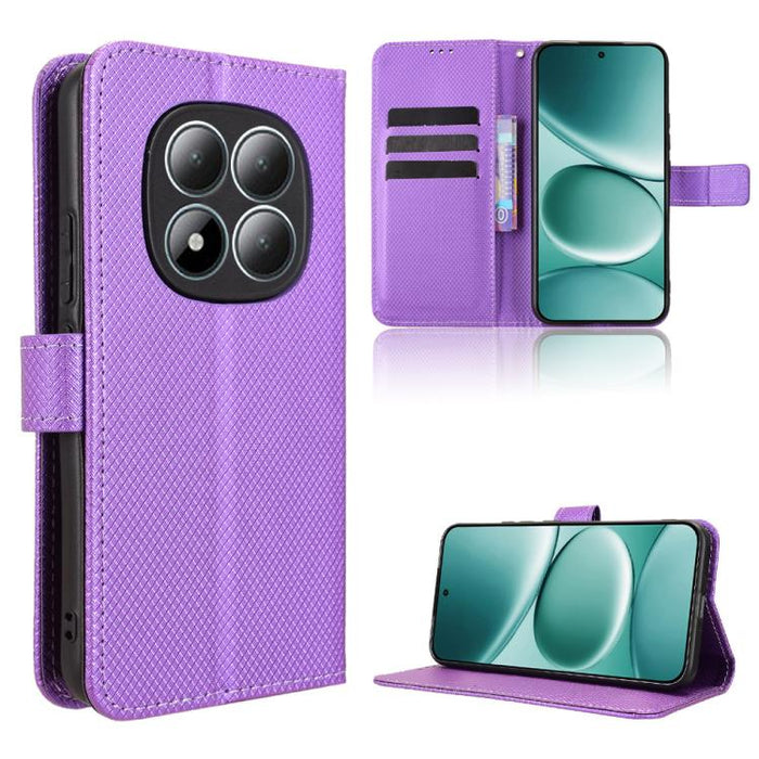Funda de cuero para teléfono con textura de diamante, For Redmi A7 Pro 171mm / Poco C85x 5G, For Redmi 15a 5G / R70 5G / R70m 5G, For Xiaomi 17T 5G, For Redmi Turbo 5 Max 5G / Poco X8 Pro Max, For Redmi Turbo 5 5G / Poco X8 Pro                         ...