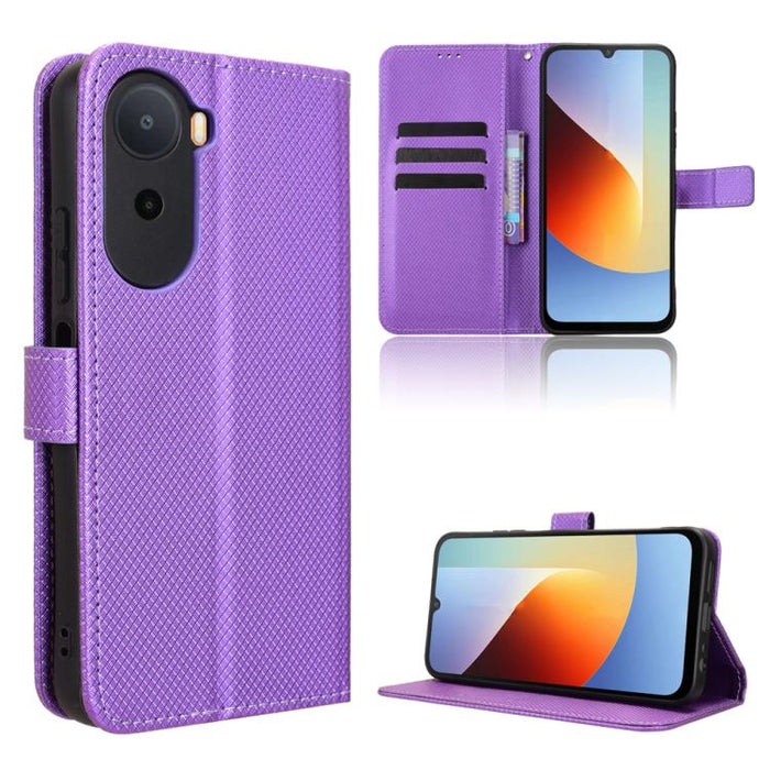 Funda de cuero para teléfono con textura de diamante, For Redmi A7 Pro 171mm / Poco C85x 5G, For Redmi 15a 5G / R70 5G / R70m 5G, For Xiaomi 17T 5G, For Redmi Turbo 5 Max 5G / Poco X8 Pro Max, For Redmi Turbo 5 5G / Poco X8 Pro                         ...