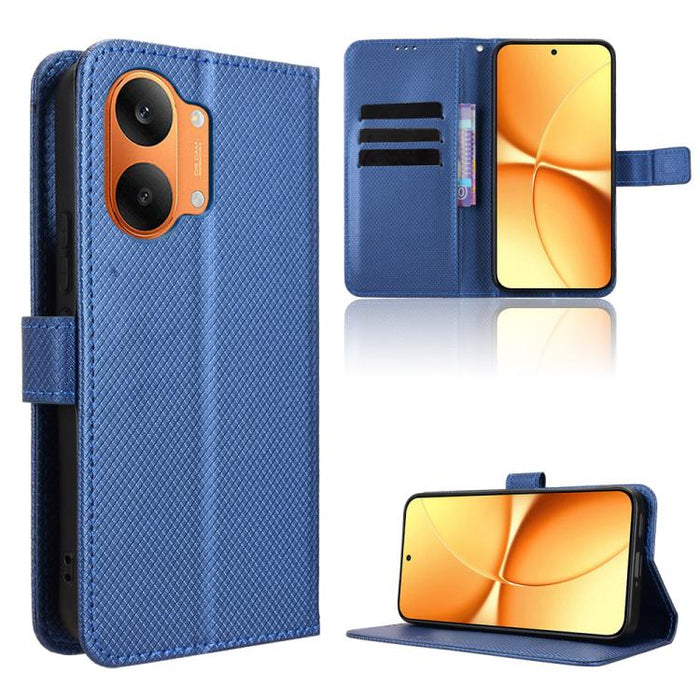 Funda de cuero para teléfono con textura de diamante, For Redmi A7 Pro 171mm / Poco C85x 5G, For Redmi 15a 5G / R70 5G / R70m 5G, For Xiaomi 17T 5G, For Redmi Turbo 5 Max 5G / Poco X8 Pro Max, For Redmi Turbo 5 5G / Poco X8 Pro                         ...