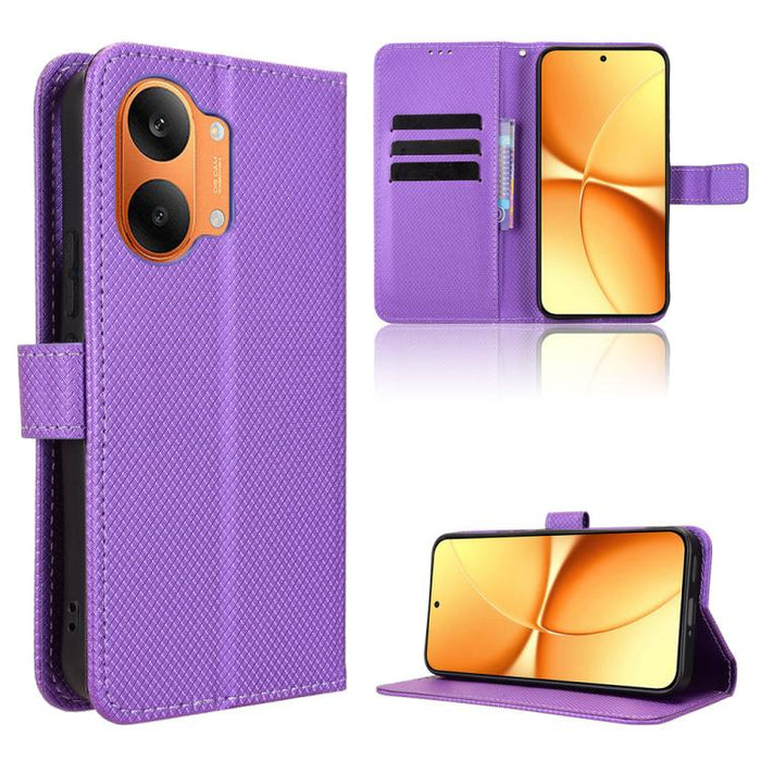 Funda de cuero para teléfono con textura de diamante, For Redmi A7 Pro 171mm / Poco C85x 5G, For Redmi 15a 5G / R70 5G / R70m 5G, For Xiaomi 17T 5G, For Redmi Turbo 5 Max 5G / Poco X8 Pro Max, For Redmi Turbo 5 5G / Poco X8 Pro                         ...